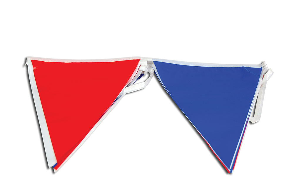 Bunting 7m Red/White/Blue Triangles x 25